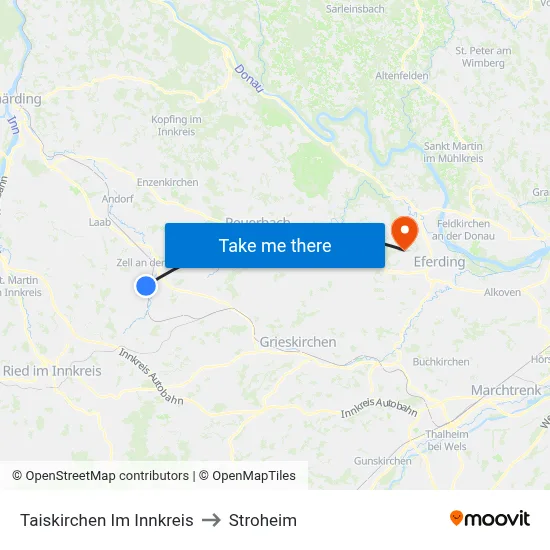 Taiskirchen Im Innkreis to Stroheim map