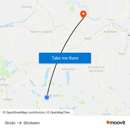 Strobl to Stroheim map