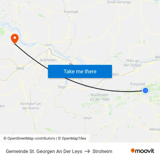 Gemeinde St. Georgen An Der Leys to Stroheim map