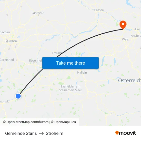 Gemeinde Stans to Stroheim map