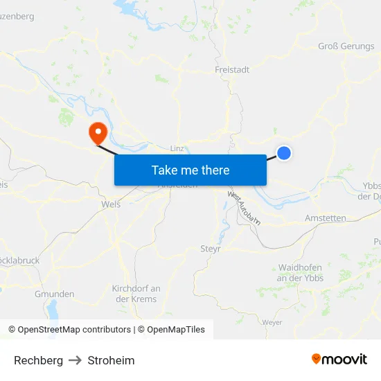 Rechberg to Stroheim map
