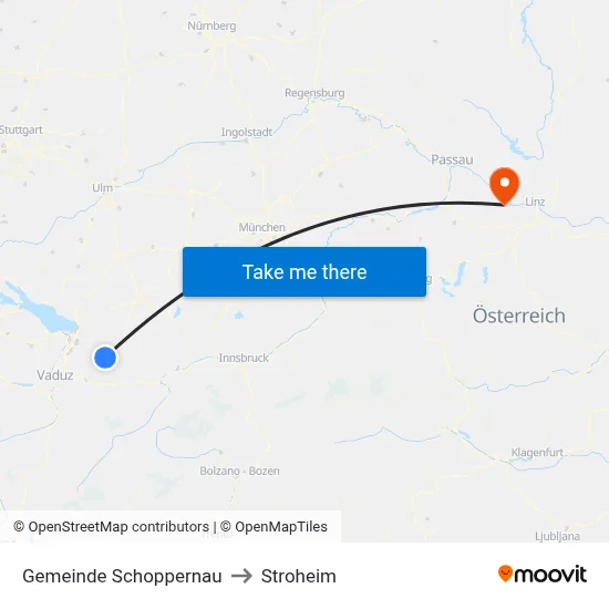 Gemeinde Schoppernau to Stroheim map