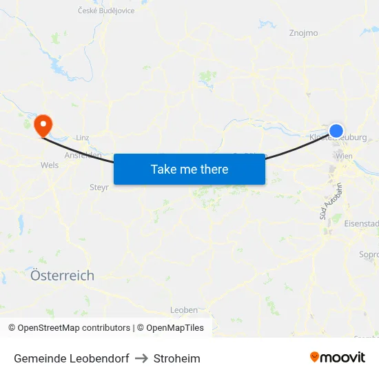 Gemeinde Leobendorf to Stroheim map