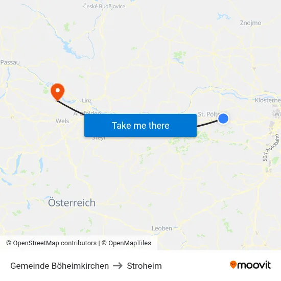 Gemeinde Böheimkirchen to Stroheim map