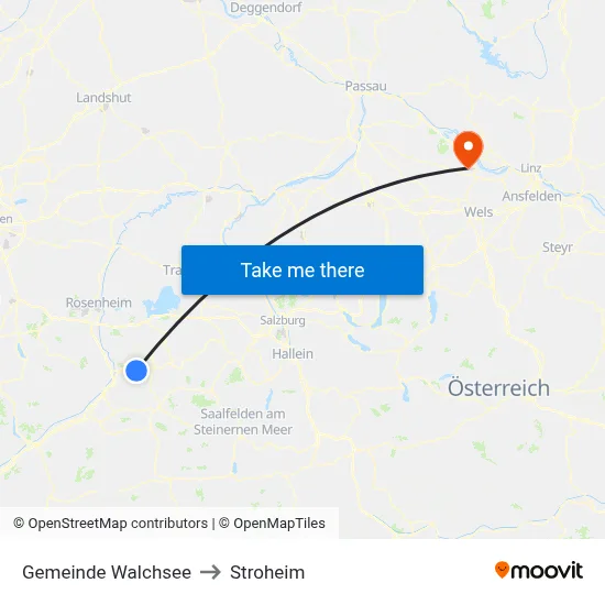 Gemeinde Walchsee to Stroheim map