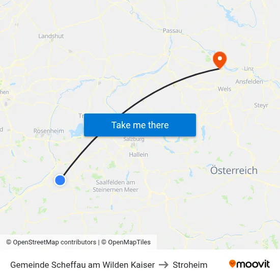 Gemeinde Scheffau am Wilden Kaiser to Stroheim map