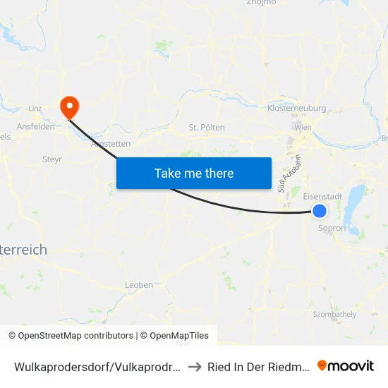 Wulkaprodersdorf/Vulkaprodrštof to Ried In Der Riedmark map