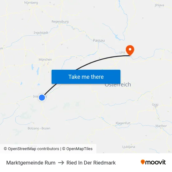 Marktgemeinde Rum to Ried In Der Riedmark map