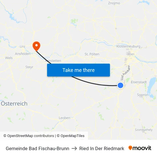 Gemeinde Bad Fischau-Brunn to Ried In Der Riedmark map