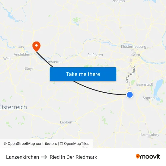 Lanzenkirchen to Ried In Der Riedmark map