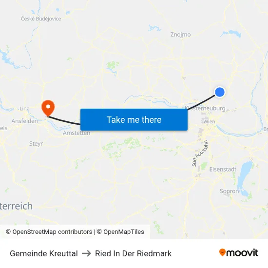 Gemeinde Kreuttal to Ried In Der Riedmark map