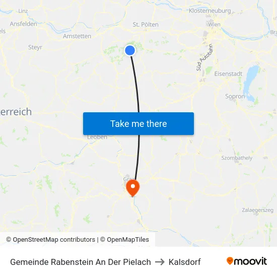 Gemeinde Rabenstein An Der Pielach to Kalsdorf map