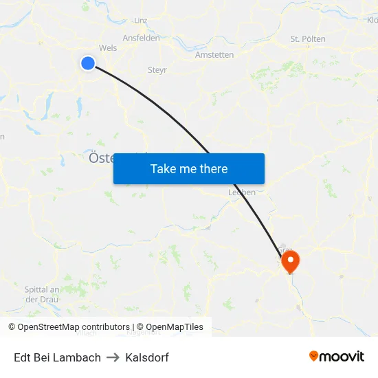 Edt Bei Lambach to Kalsdorf map