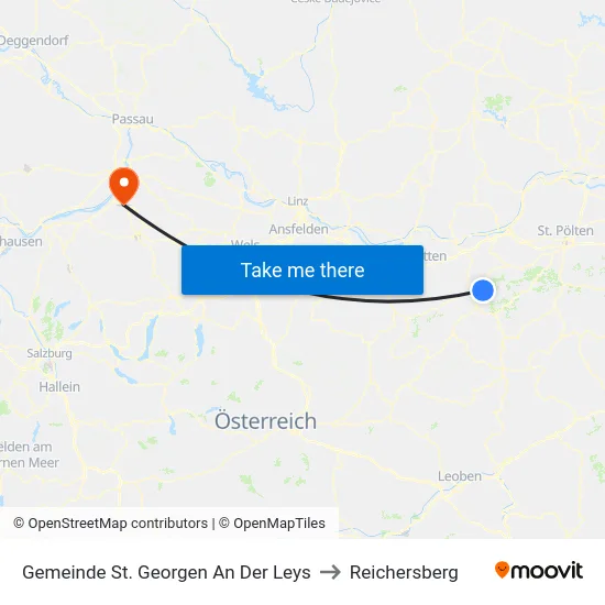 Gemeinde St. Georgen An Der Leys to Reichersberg map