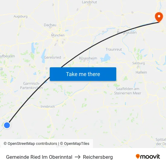 Gemeinde Ried Im Oberinntal to Reichersberg map
