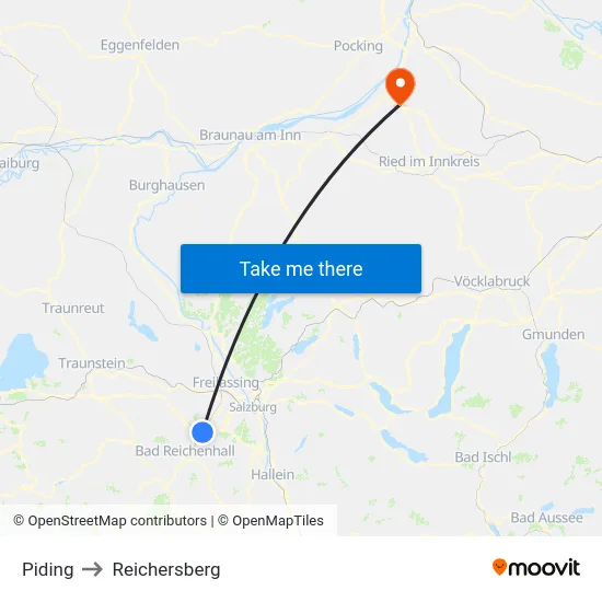 Piding to Reichersberg map