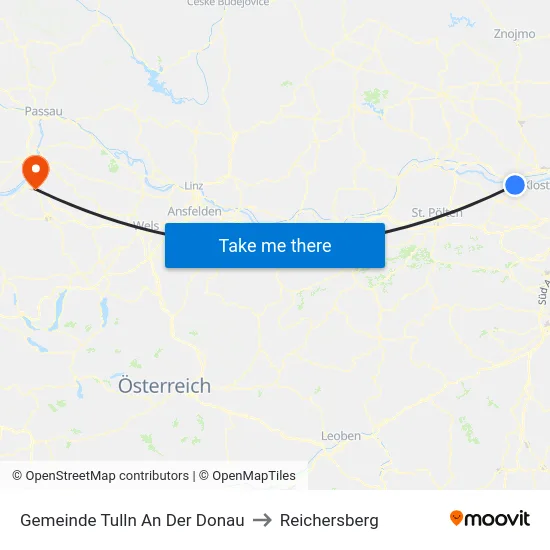 Gemeinde Tulln An Der Donau to Reichersberg map