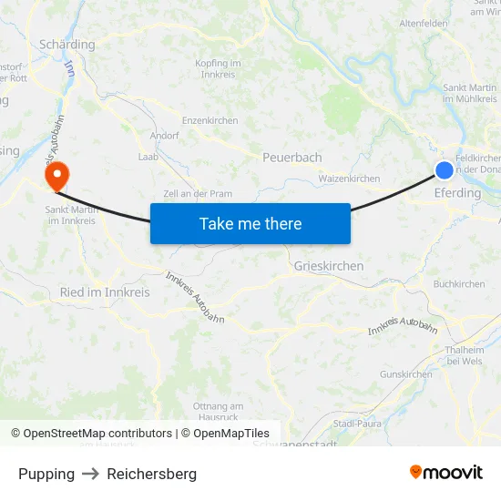 Pupping to Reichersberg map