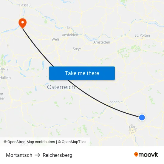 Mortantsch to Reichersberg map