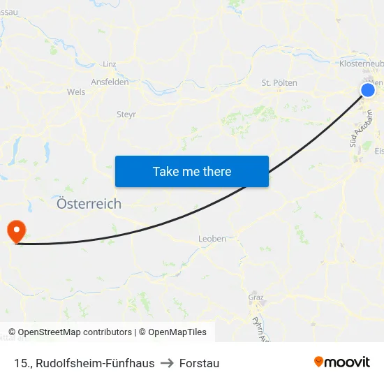 15., Rudolfsheim-Fünfhaus to Forstau map