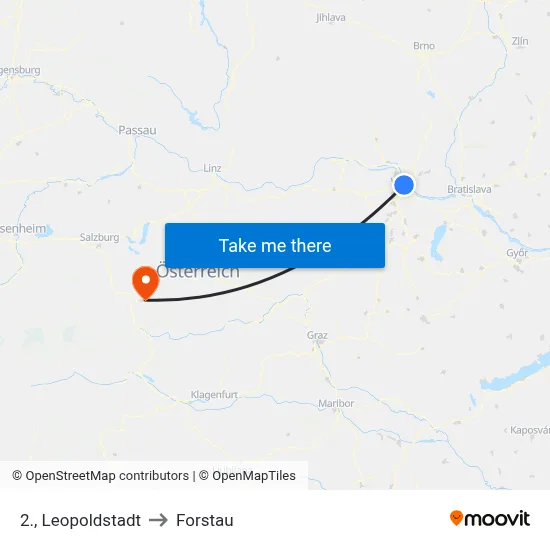 2., Leopoldstadt to Forstau map