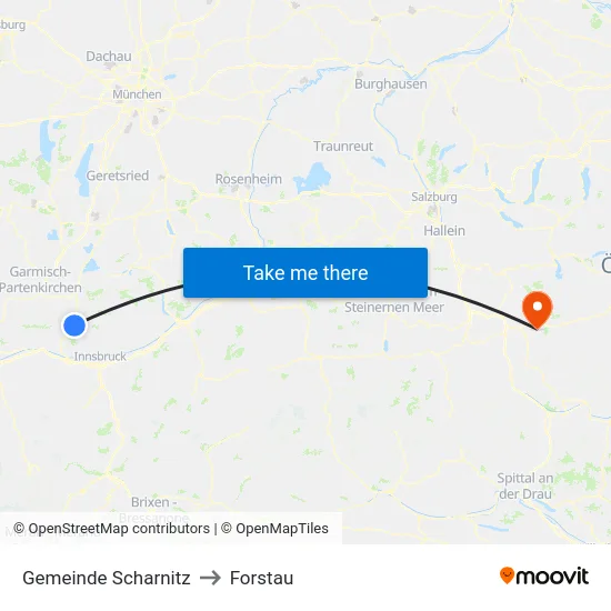 Gemeinde Scharnitz to Forstau map