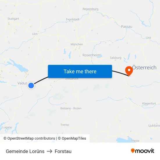 Gemeinde Lorüns to Forstau map