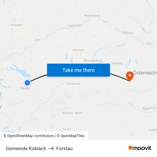Gemeinde Koblach to Forstau map