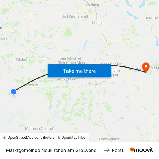 Marktgemeinde Neukirchen am Großvenediger to Forstau map