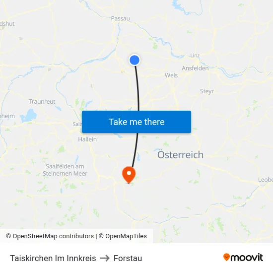 Taiskirchen Im Innkreis to Forstau map