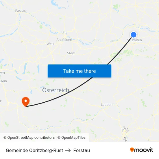 Gemeinde Obritzberg-Rust to Forstau map