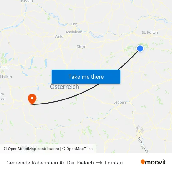Gemeinde Rabenstein An Der Pielach to Forstau map
