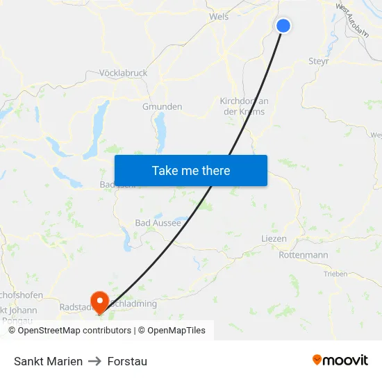 Sankt Marien to Forstau map