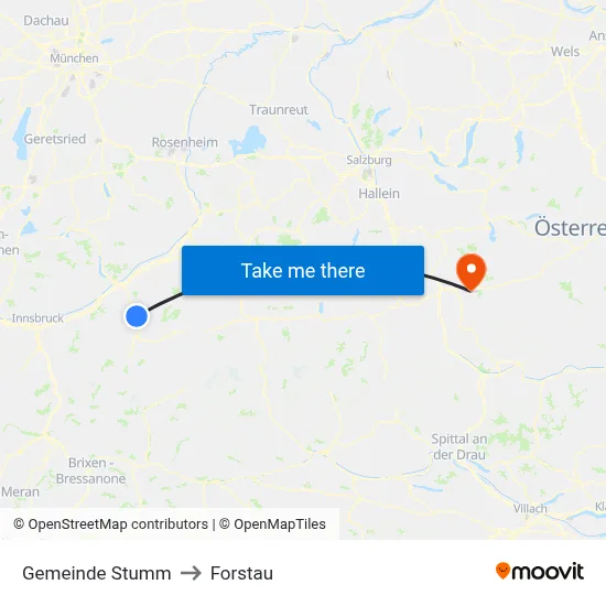 Gemeinde Stumm to Forstau map