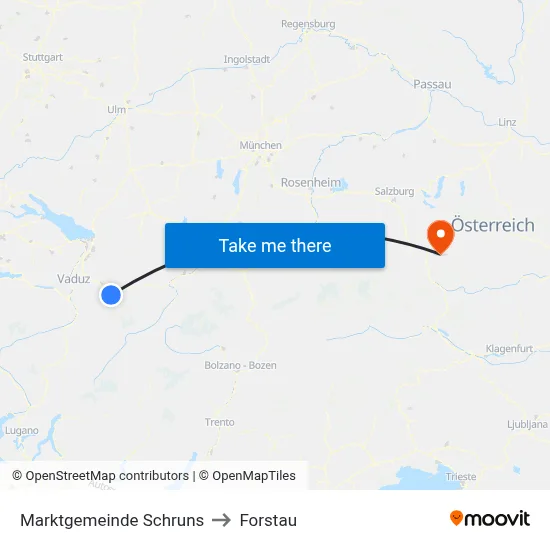 Marktgemeinde Schruns to Forstau map