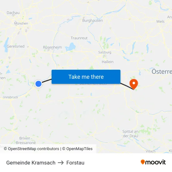 Gemeinde Kramsach to Forstau map