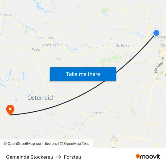 Gemeinde Stockerau to Forstau map