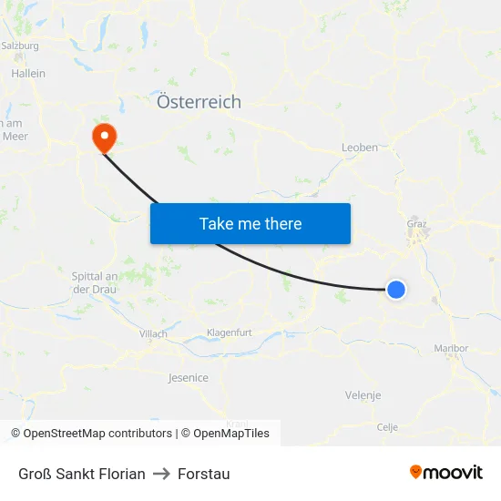 Groß Sankt Florian to Forstau map