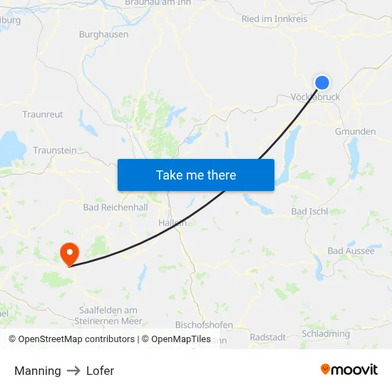 Manning to Lofer map
