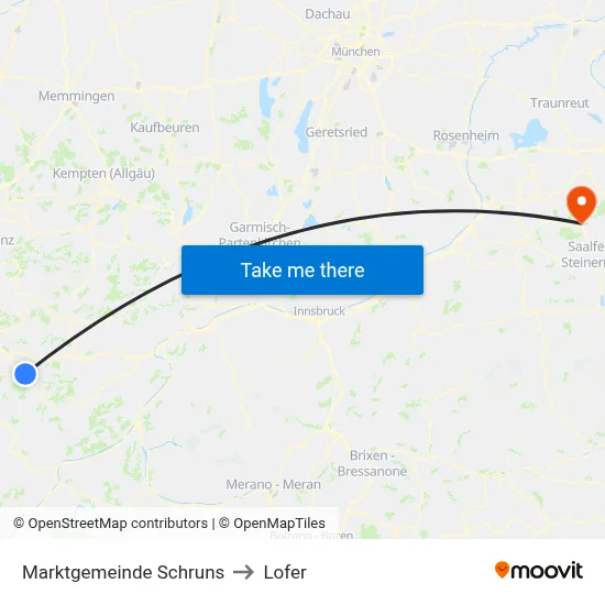 Marktgemeinde Schruns to Lofer map