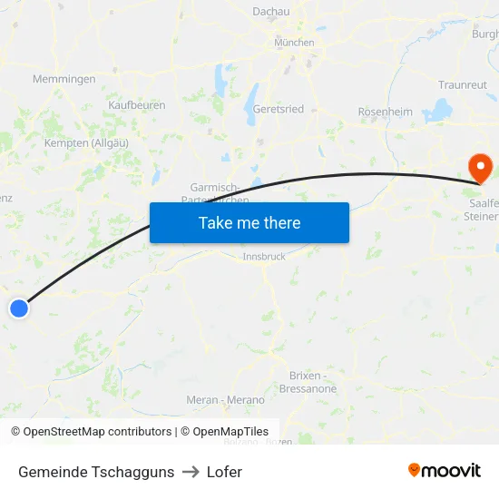 Gemeinde Tschagguns to Lofer map