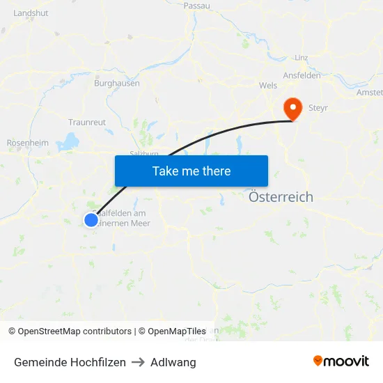 Gemeinde Hochfilzen to Adlwang map