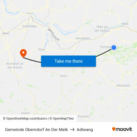 Gemeinde Oberndorf An Der Melk to Adlwang map