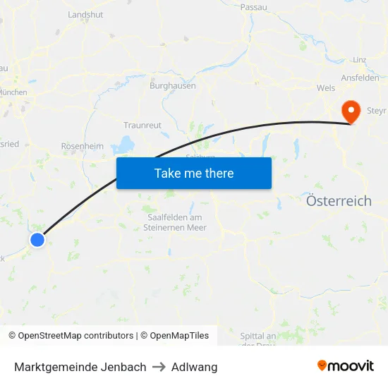 Marktgemeinde Jenbach to Adlwang map