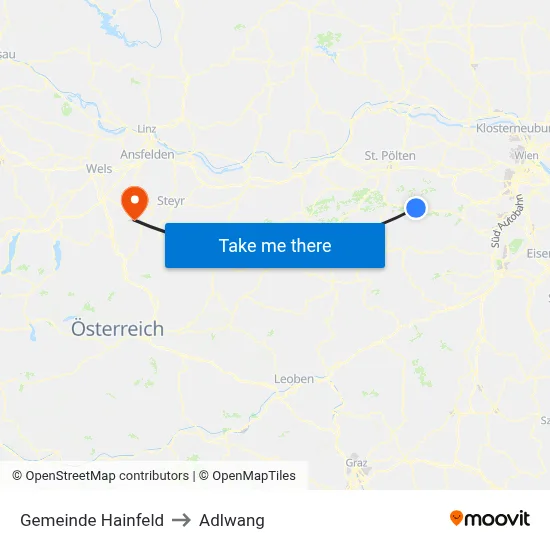 Gemeinde Hainfeld to Adlwang map