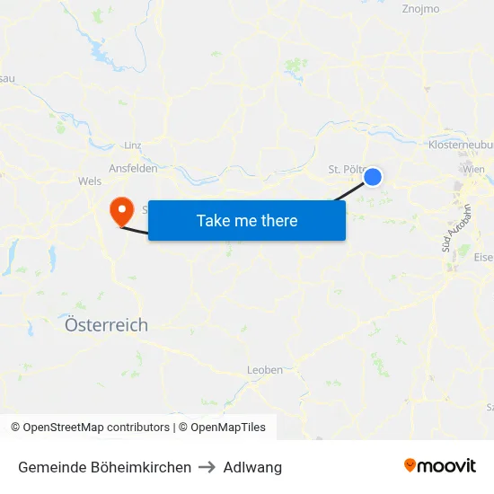 Gemeinde Böheimkirchen to Adlwang map