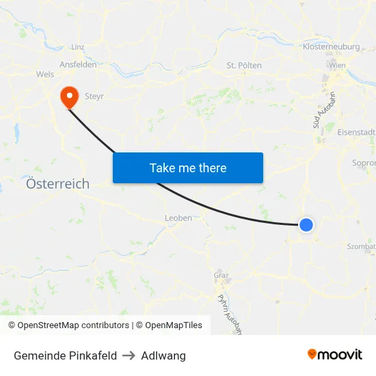 Gemeinde Pinkafeld to Adlwang map