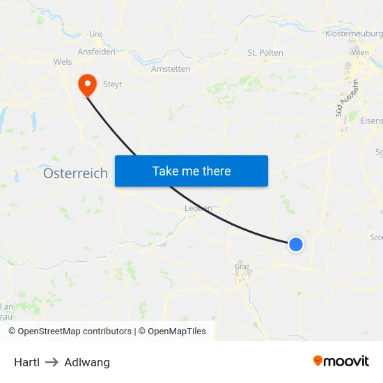 Hartl to Adlwang map