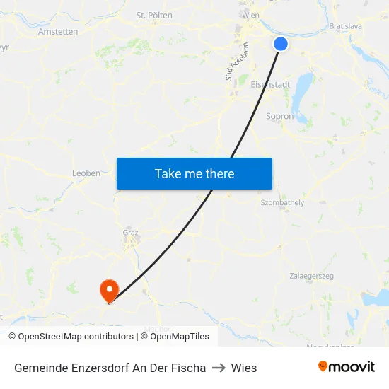 Gemeinde Enzersdorf An Der Fischa to Wies map