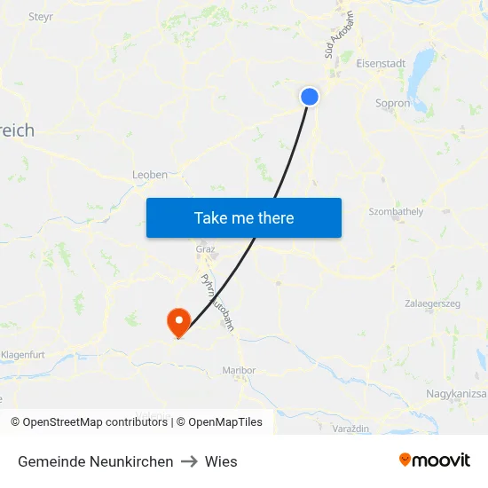 Gemeinde Neunkirchen to Wies map